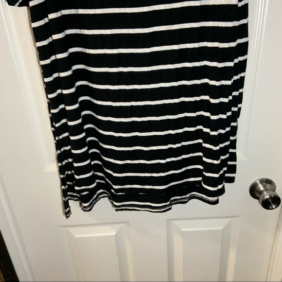 Zenana Black/White Striped Short Sleeve Top size XL - Picture 9 of 9
